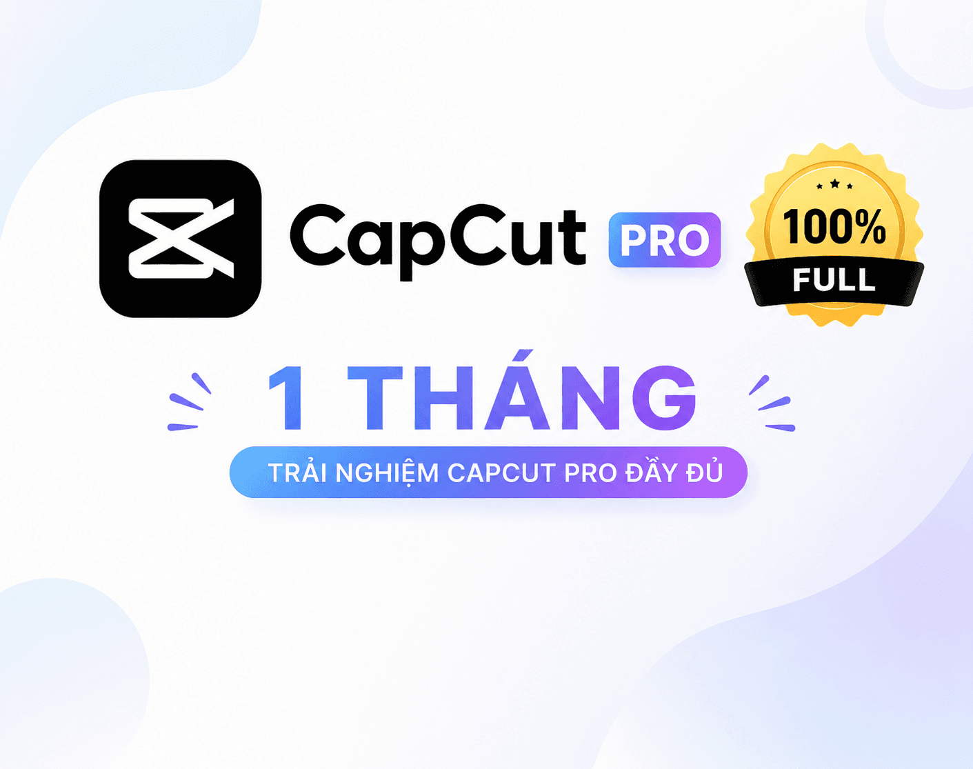Tài khoản CapCut Pro 1 Tháng