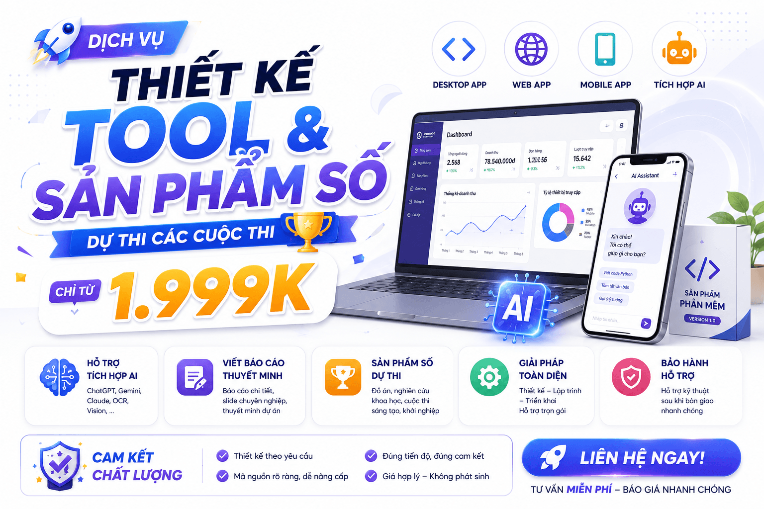 Phát triển sản phẩm số tích hợp AI